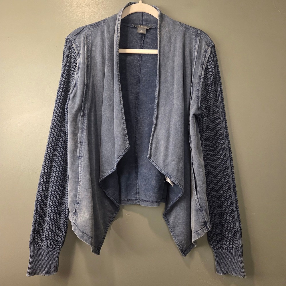 Natural Reflections Women's 100% Cotton Open Front Cardigan Mineral Wash Size M